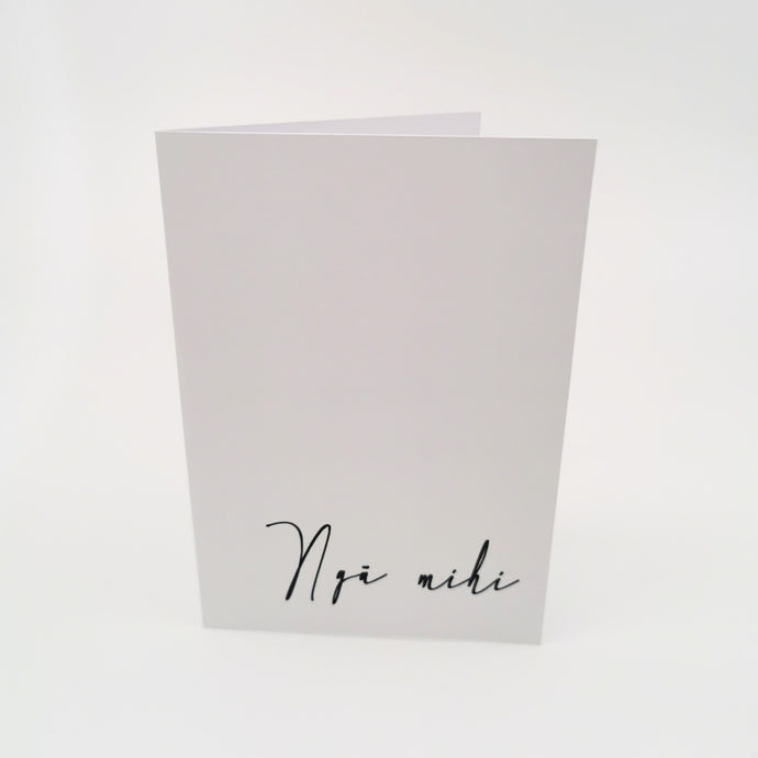 Kāri: Ngā mihi | Ngā mihi card (Rerehua style)