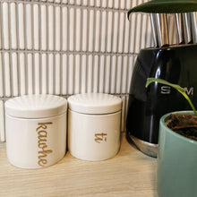 Load image into Gallery viewer, NEW Ipu tī me te kawhe | Set of 4, Tea and coffee canister set
